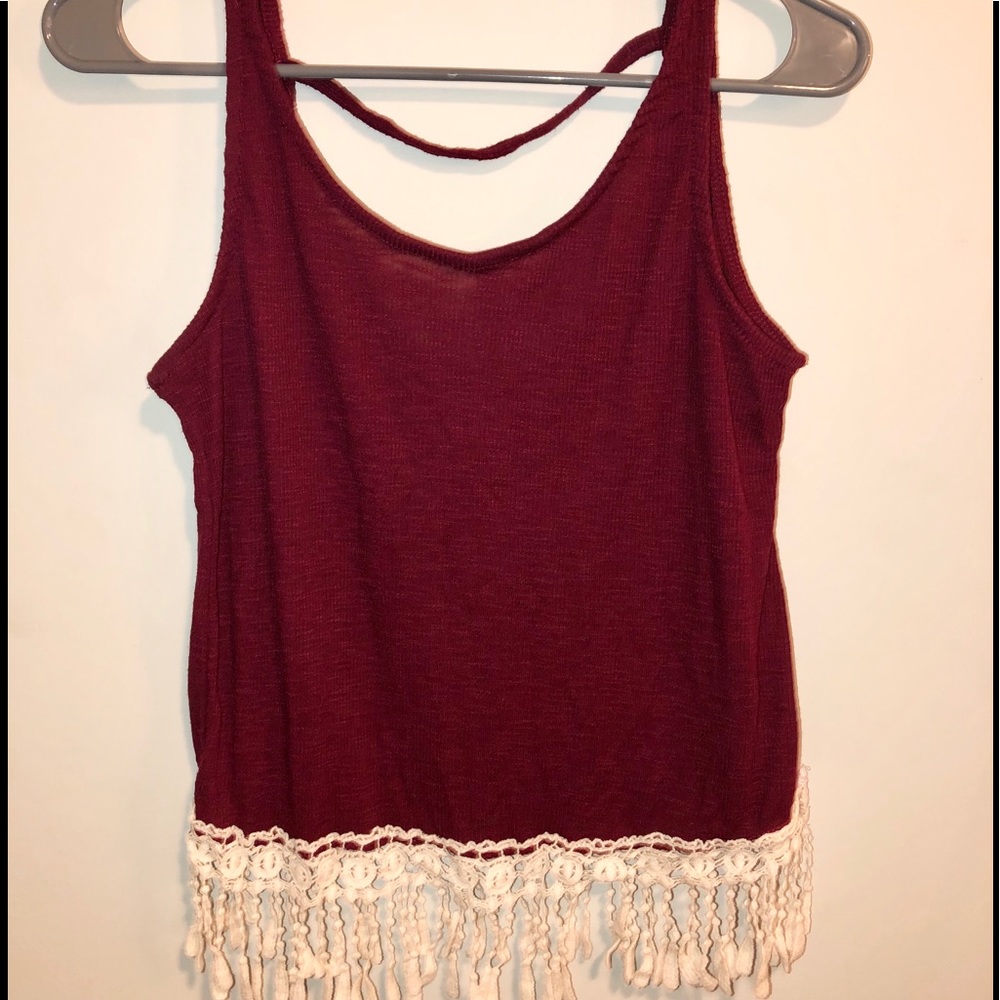 Burgundy tank top